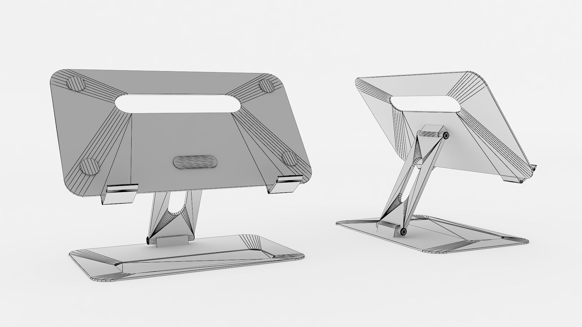 Laptop Stand Low-poly 3D model_7
