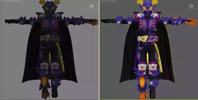 Kamen RIder Buffa Fever Zombie 3d model 3D model