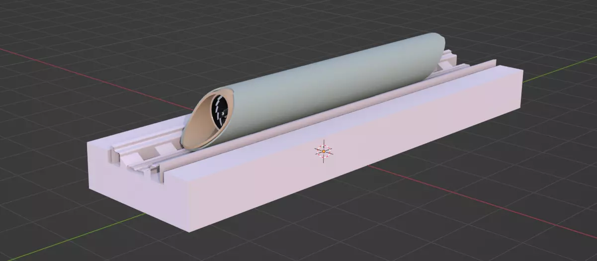 Hyperloop 3D TRAIN Model Sub-D Ready AND UV Unwrapped Low-poly 3D model