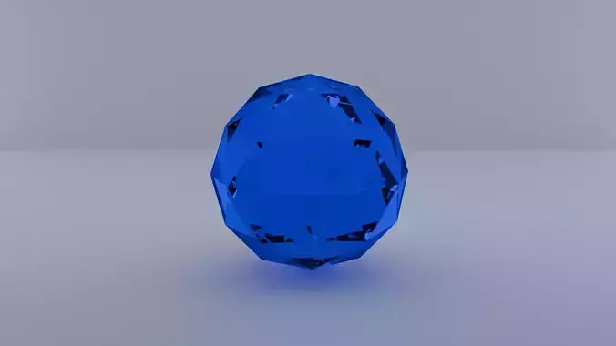 Stunning 3D Blue Gemstone Model for Blender