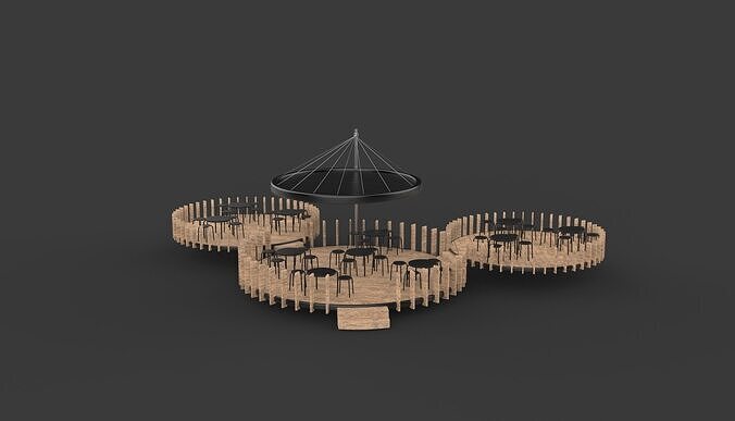 Summer terrace 3D model