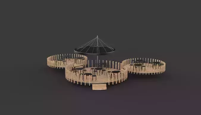 Summer terrace 3D model