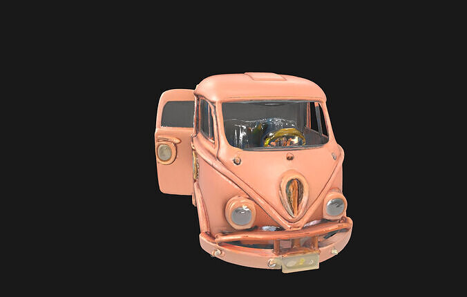 Steampunk Van 3D Model RetroFuturistic Victorian Era Low-poly 3D model 2