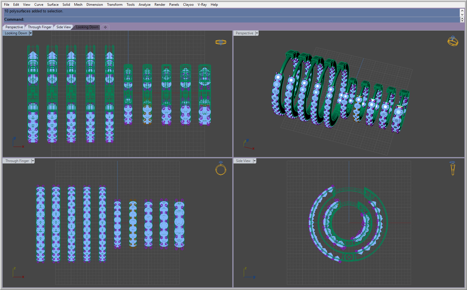 Round Diamond earrings Free 3D print model_1