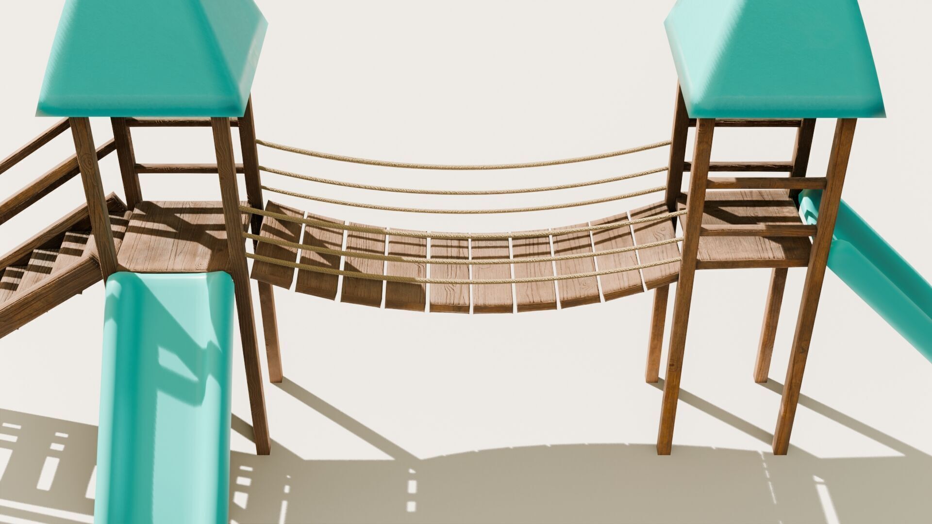 Playground castle with a slide Low-poly 3D model_22