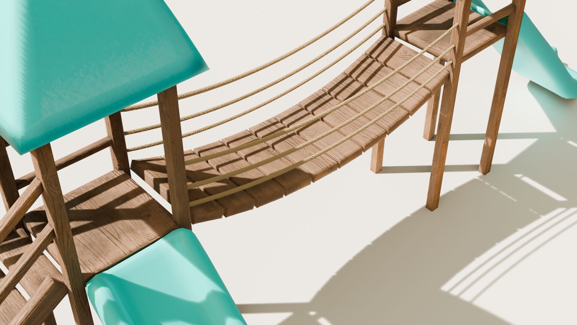 Playground castle with a slide Low-poly 3D model_14