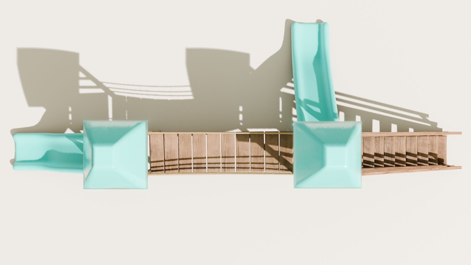 Playground castle with a slide Low-poly 3D model_4