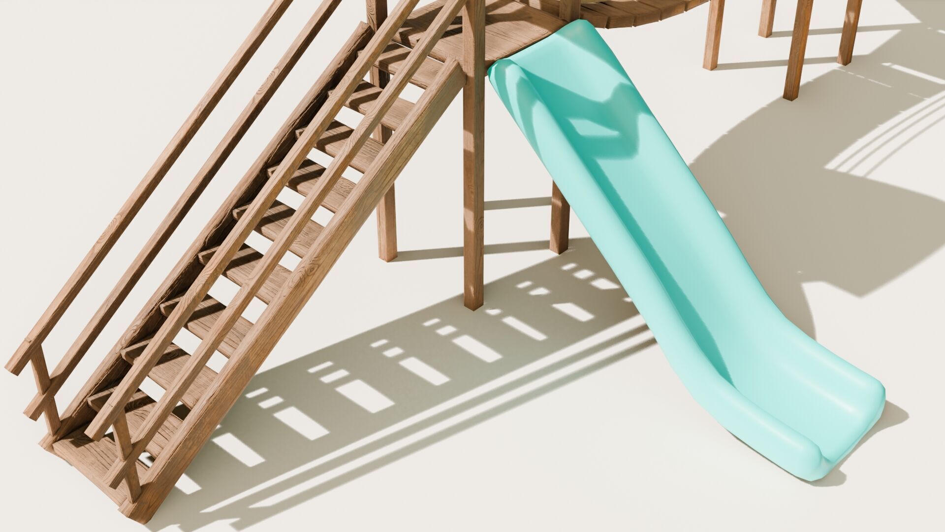 Playground castle with a slide Low-poly 3D model_13