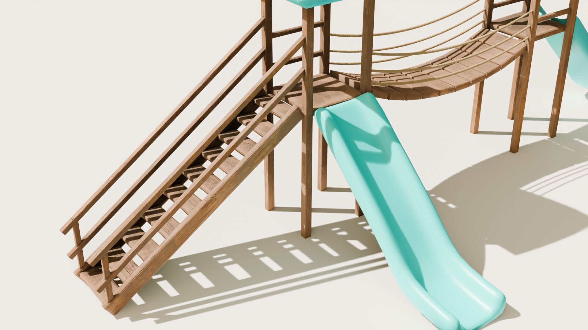 Playground castle with a slide Low-poly 3D model_20