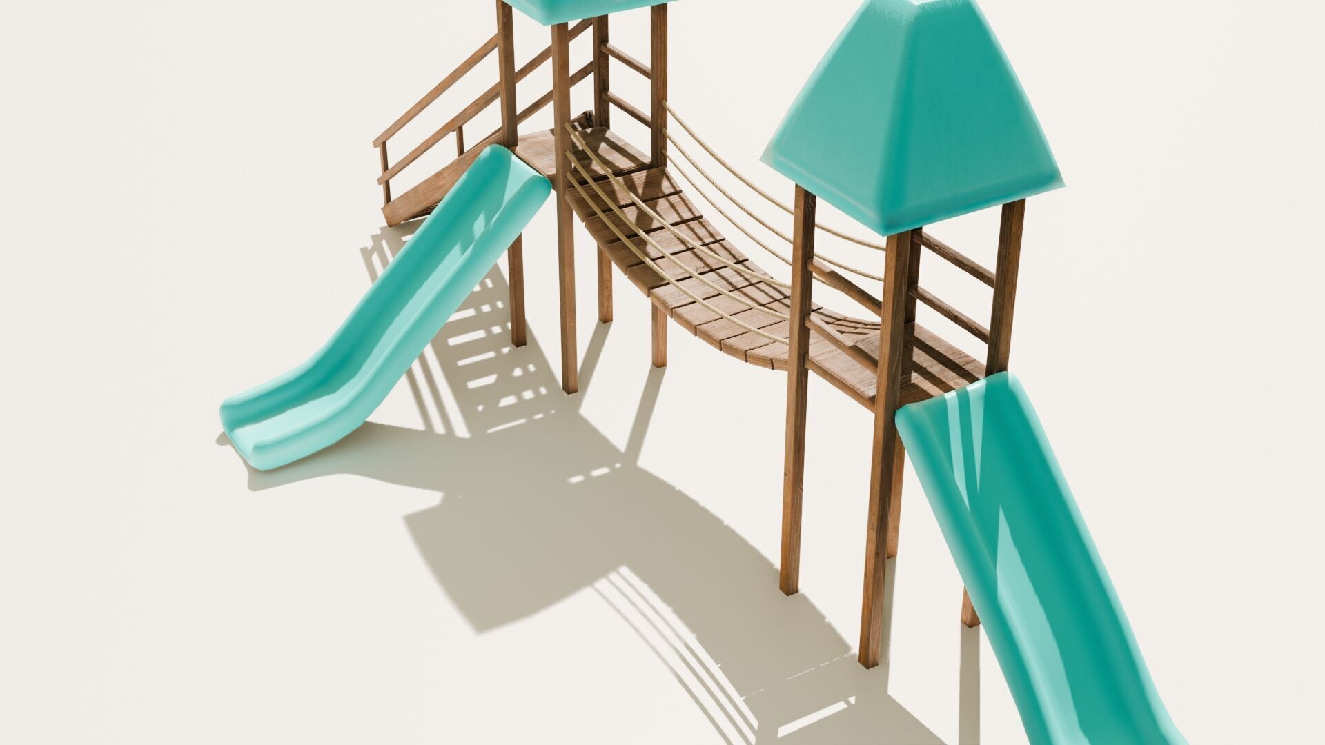 Playground castle with a slide Low-poly 3D model_19