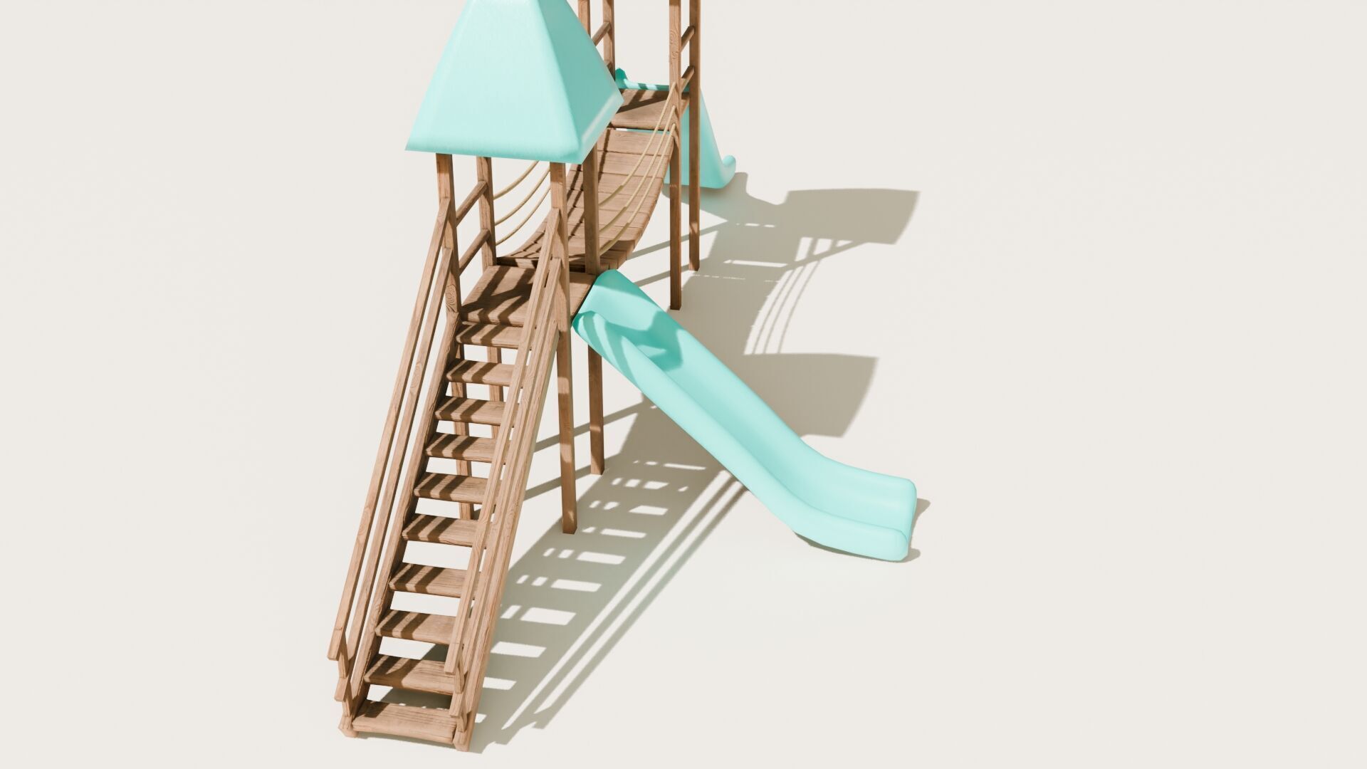 Playground castle with a slide Low-poly 3D model_18