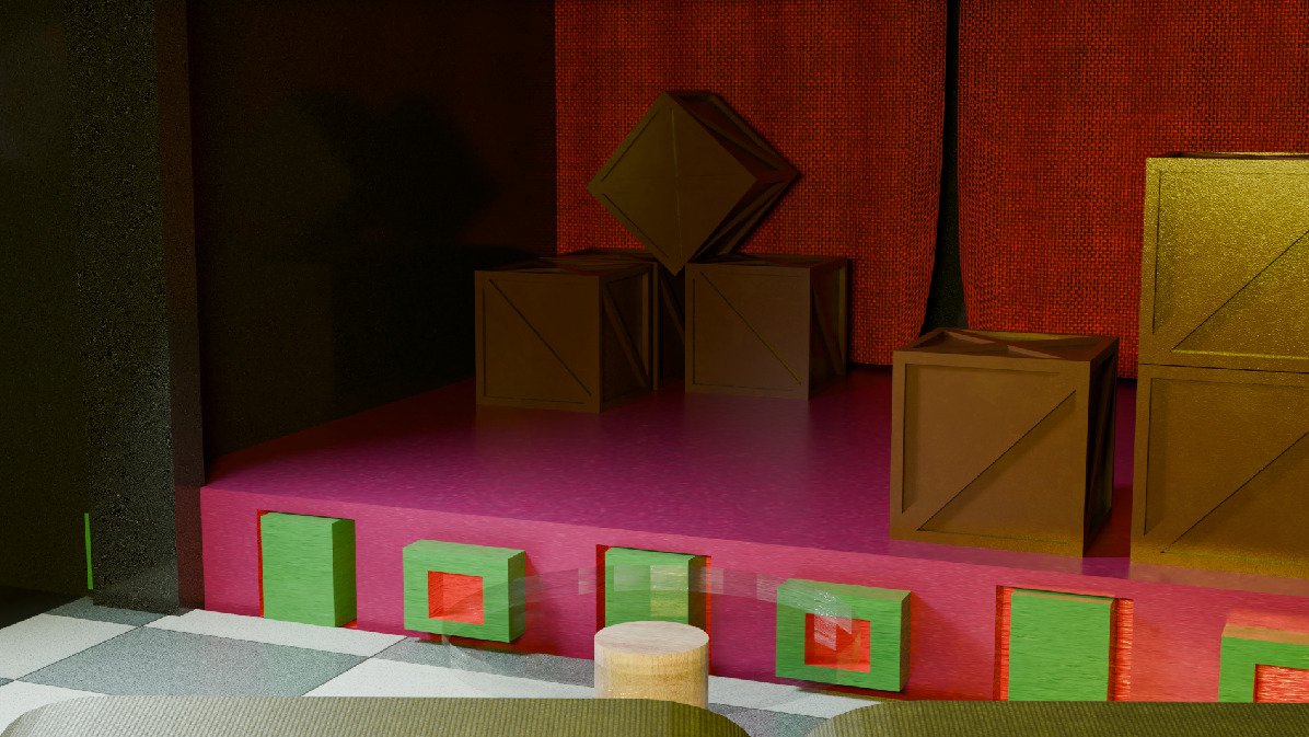 Horor room Low-poly 3D model_9