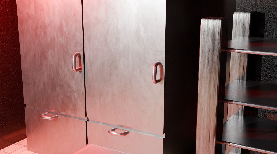 Horor room Low-poly 3D model_7