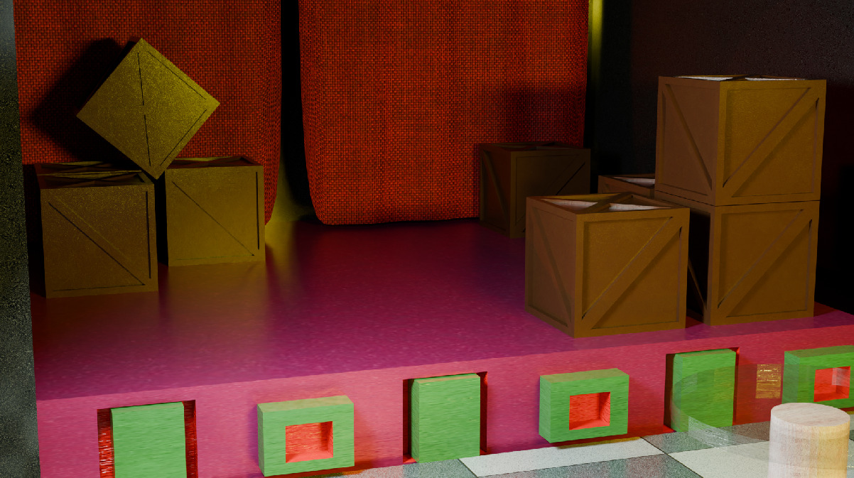 Horor room Low-poly 3D model_10