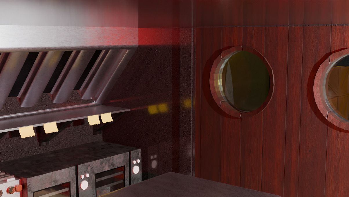 Horor room Low-poly 3D model_8