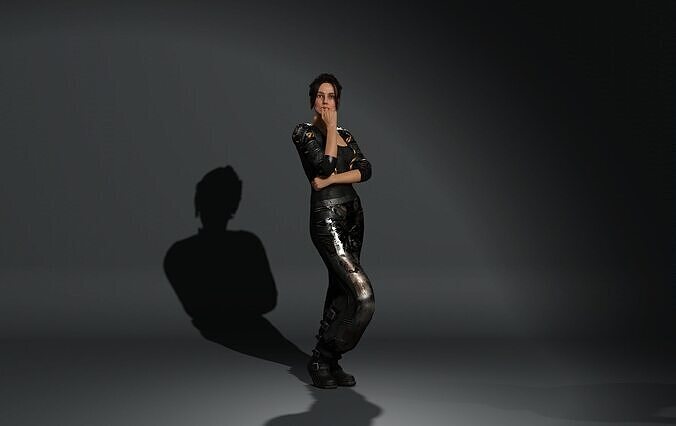 Scifi female 3D model