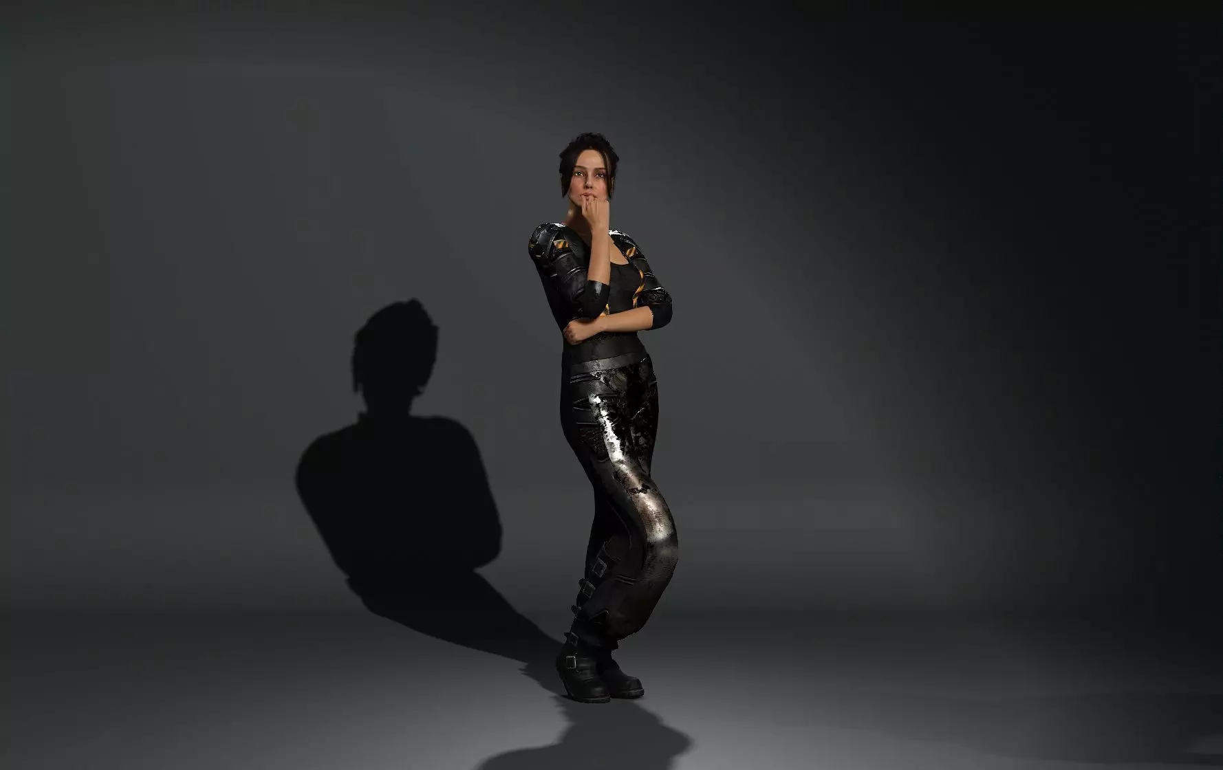 Scifi female 3D model_0