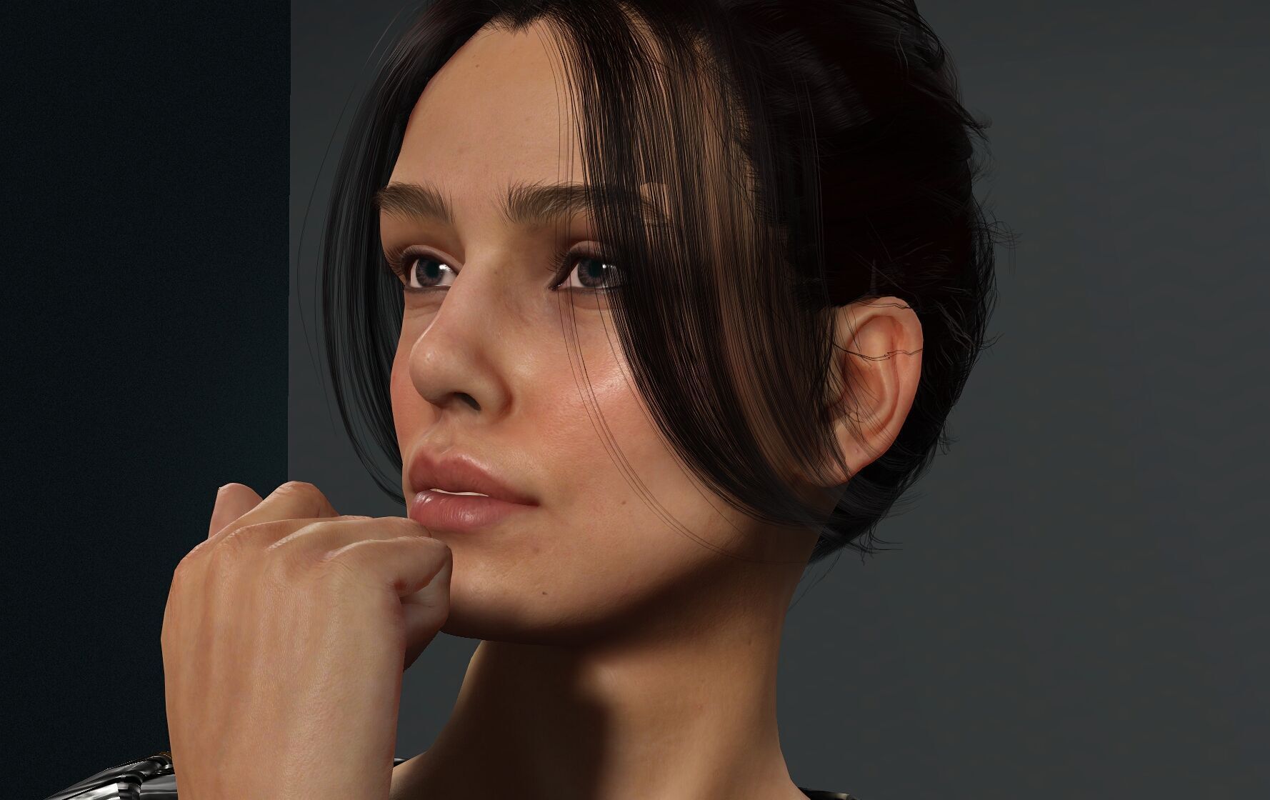 Scifi female 3D model_3