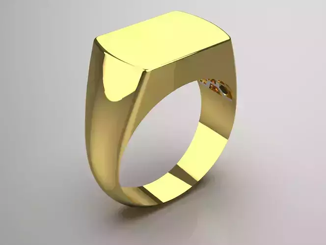 minimal gold man ring mr0175 3D print model