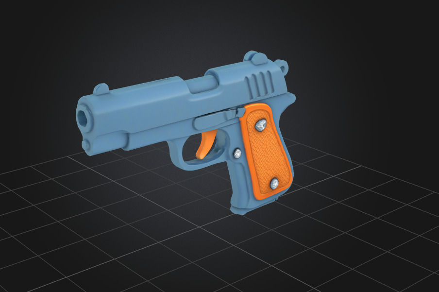 Weapons  Low-poly 3D model_16