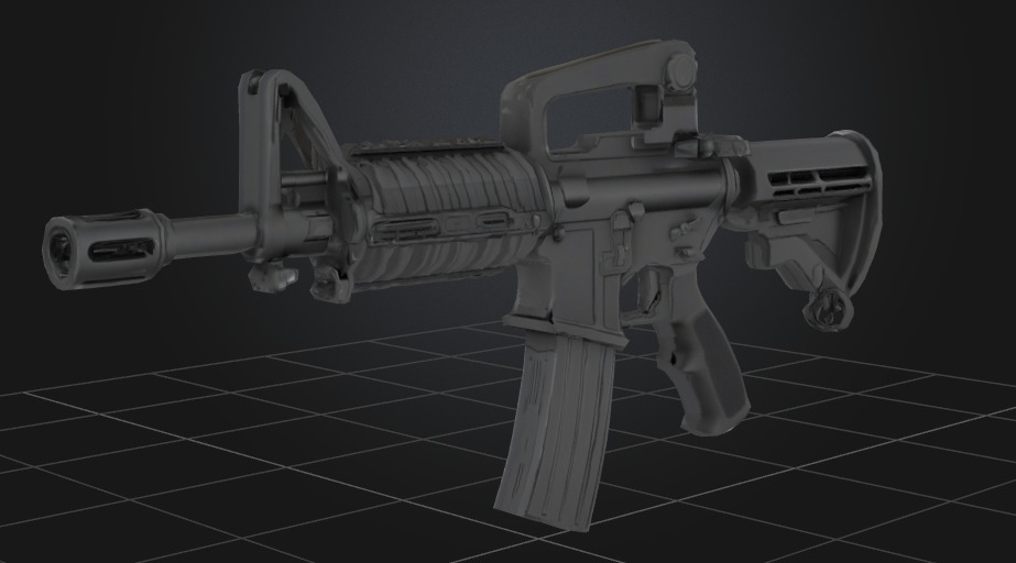 Weapons  Low-poly 3D model_13