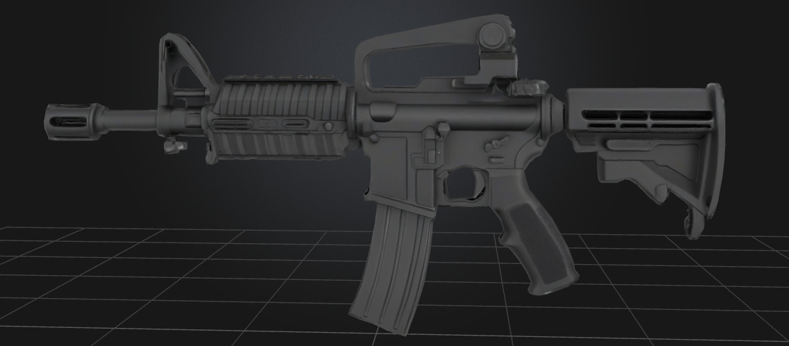 Weapons  Low-poly 3D model_14