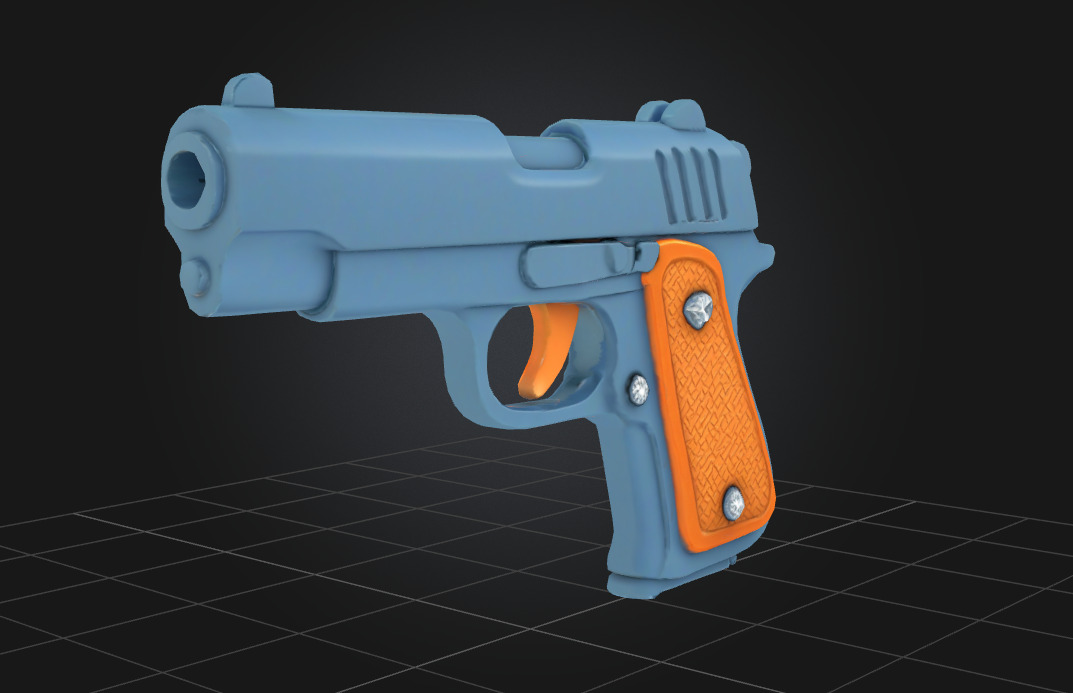 Weapons  Low-poly 3D model_20