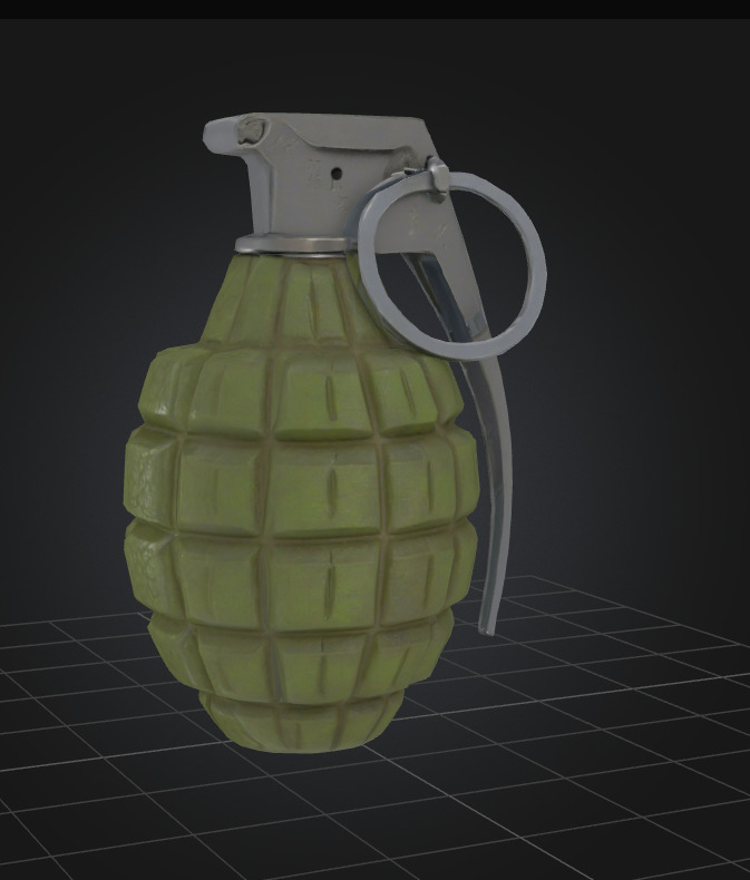 Weapons  Low-poly 3D model_9