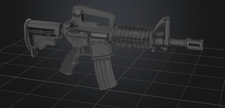 Weapons  Low-poly 3D model_12