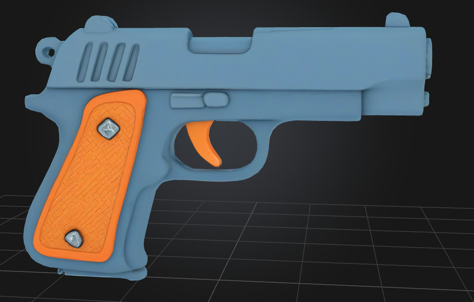 Weapons  Low-poly 3D model_17