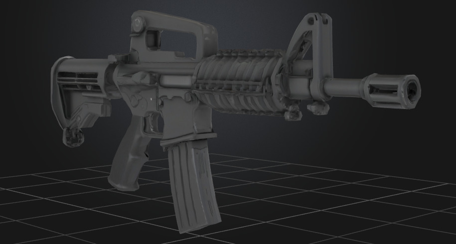 Weapons  Low-poly 3D model_11