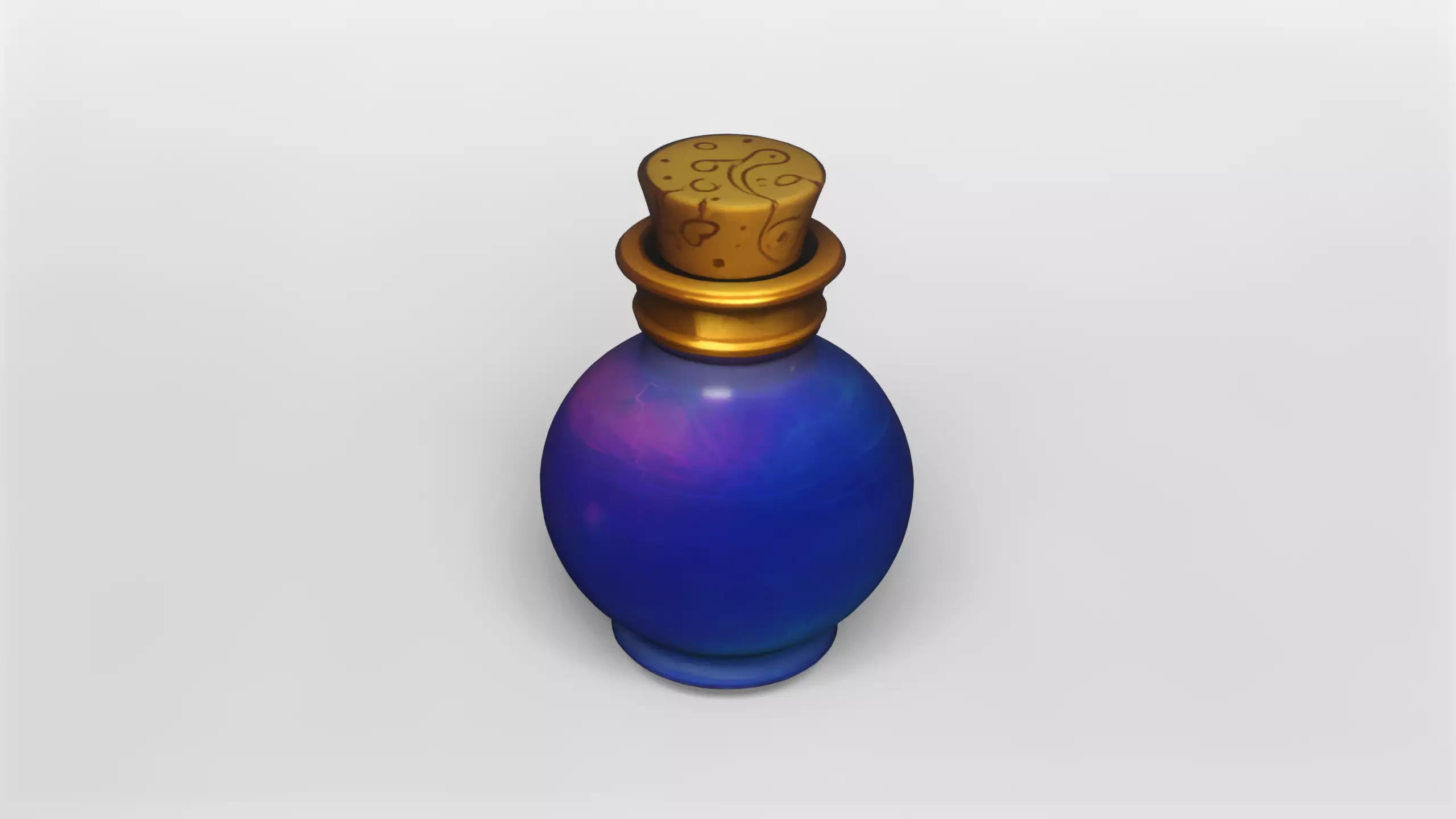 Fantasy Magic Potion Bottle 3D model_0