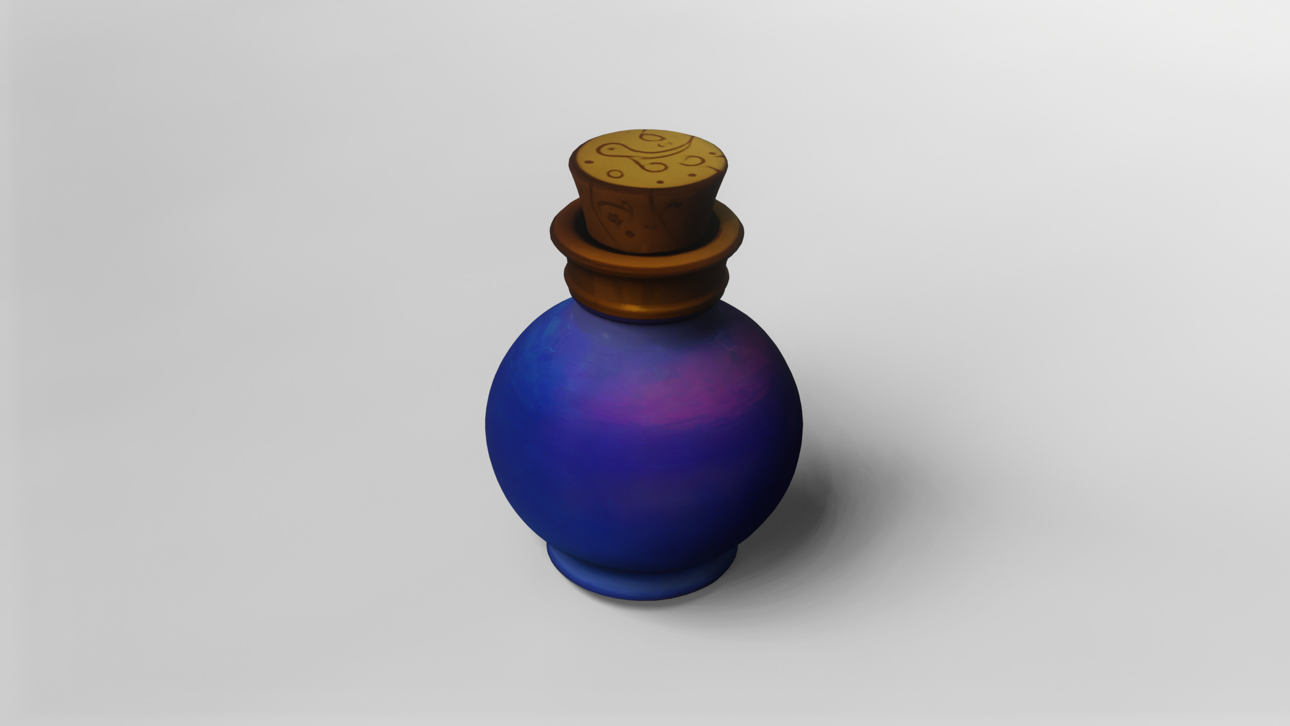 Fantasy Magic Potion Bottle 3D model_3
