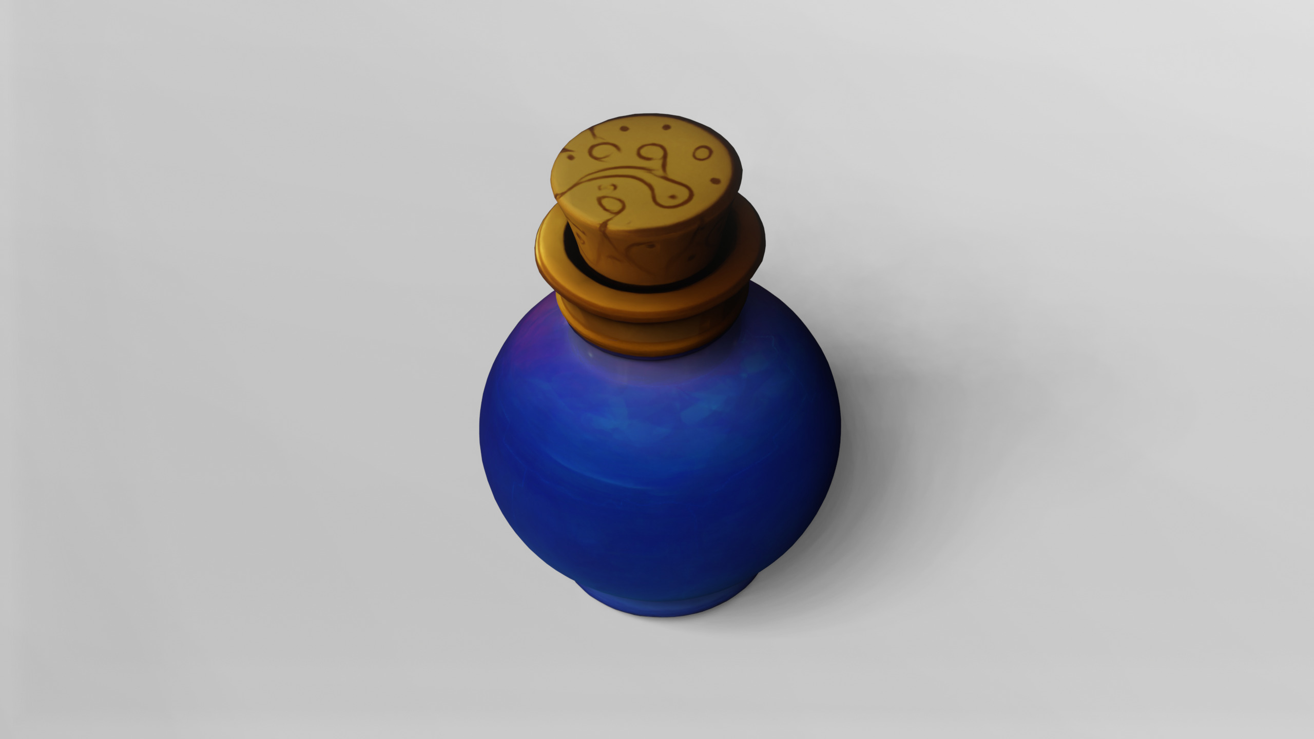 Fantasy Magic Potion Bottle 3D model_1