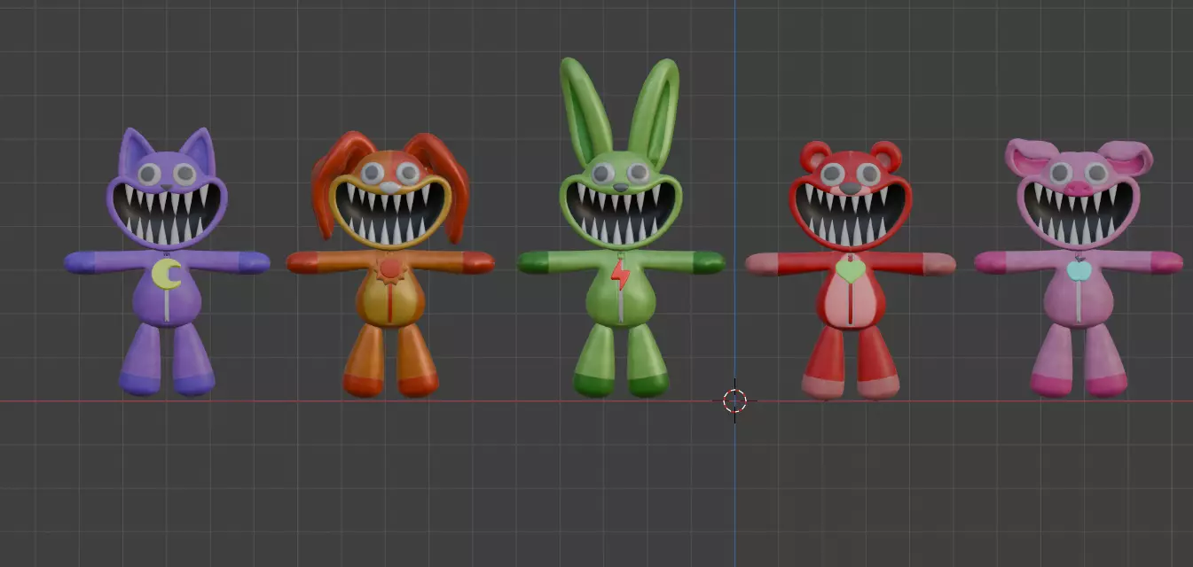 Scary Characters 3D model_0