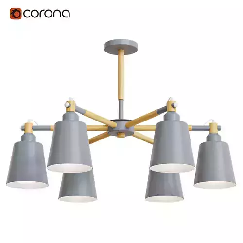 LED pendant chandelier Nordic Macaron 6 lamps