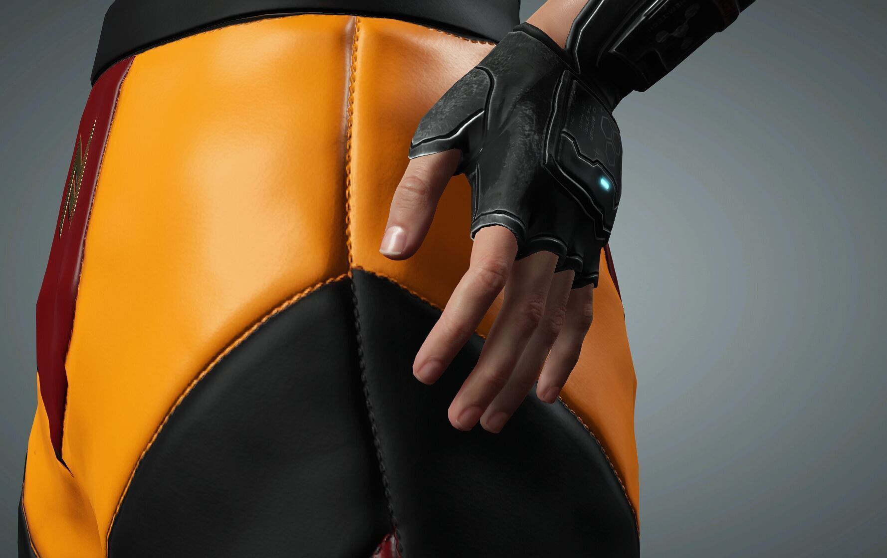 Scifi female 3D model_1