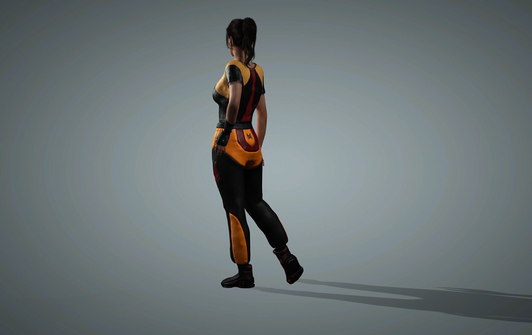 Scifi female 3D model_2