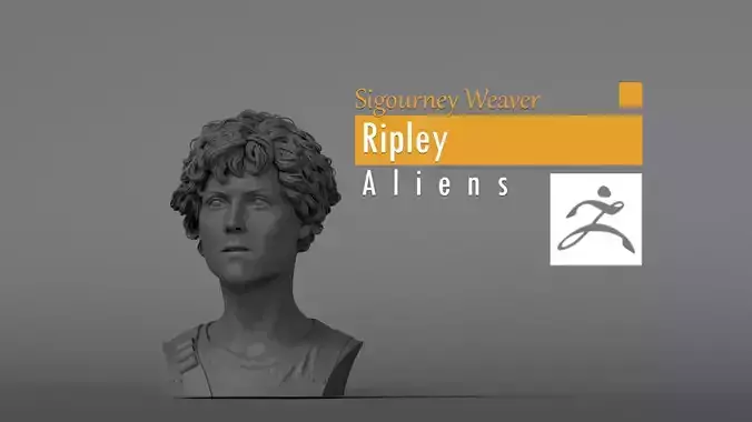 Sigourney Weaver - Ripley - Aliens 3D print model