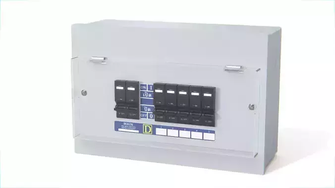 Electrical Breaker Box with Thai Labels