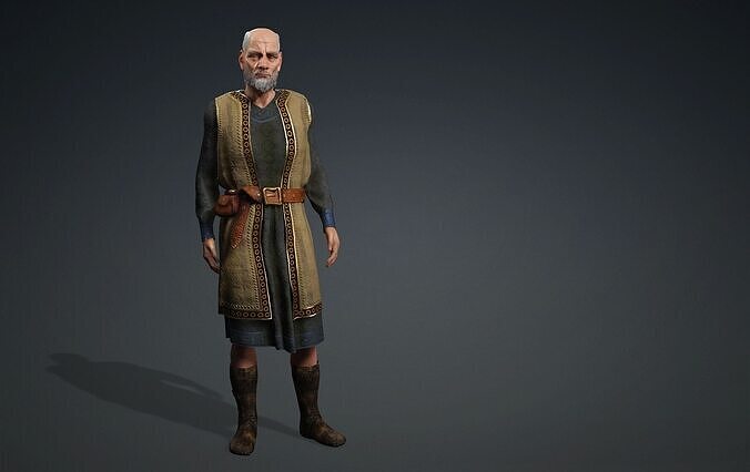 old man 3D model