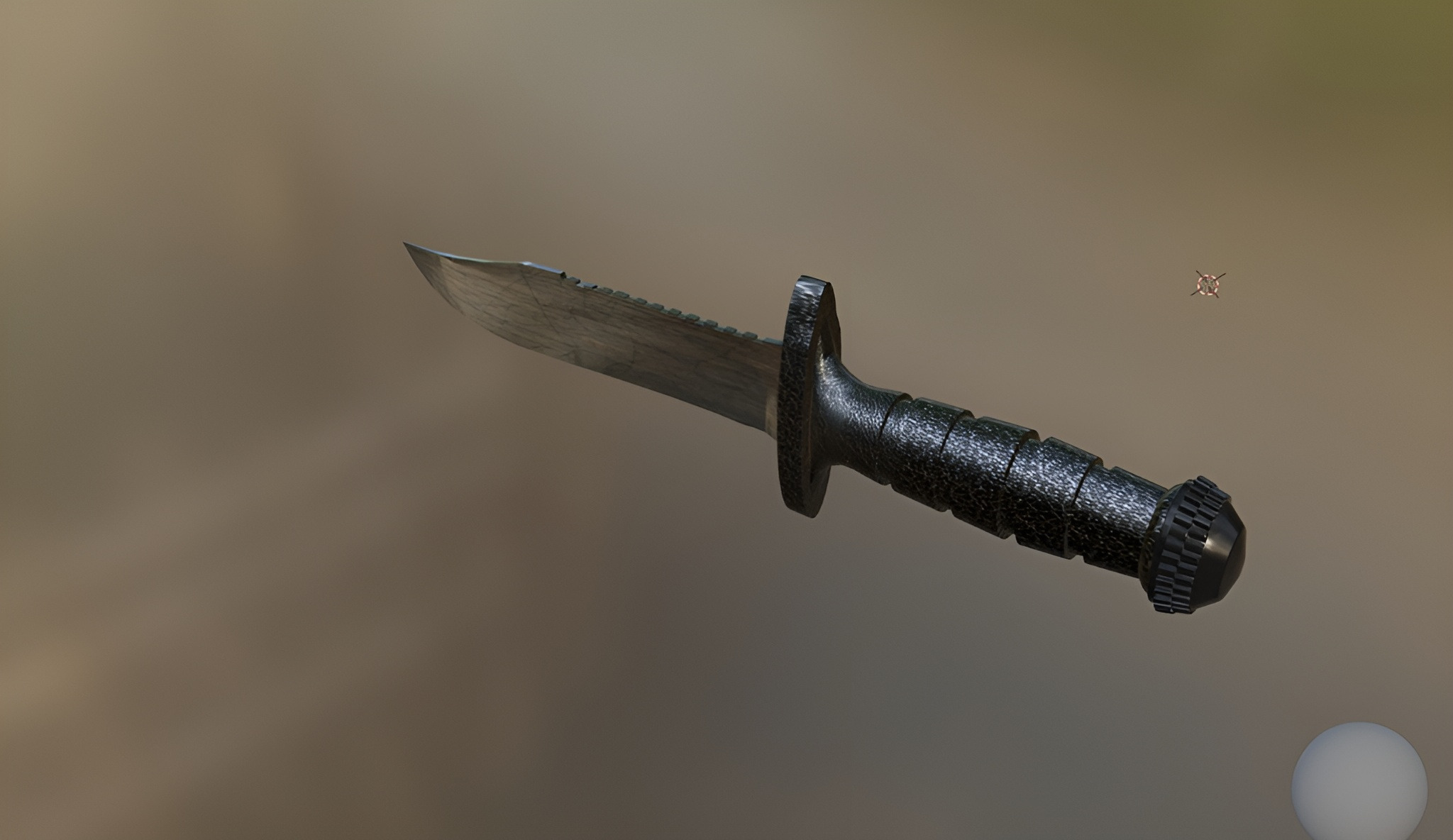 3D Combat Knife Model Low-poly 3D model_1