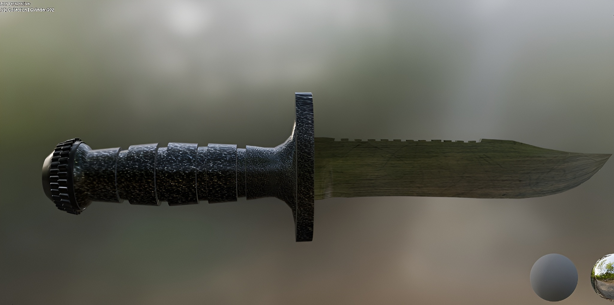 3D Combat Knife Model Low-poly 3D model_5