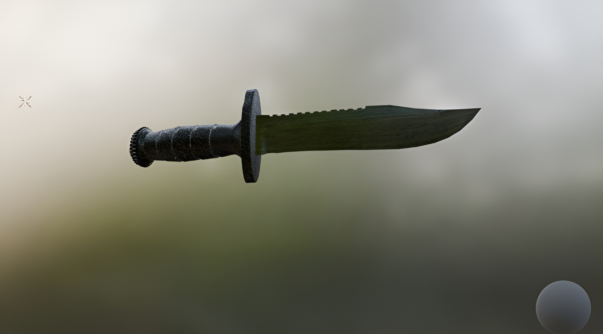 3D Combat Knife Model Low-poly 3D model_3