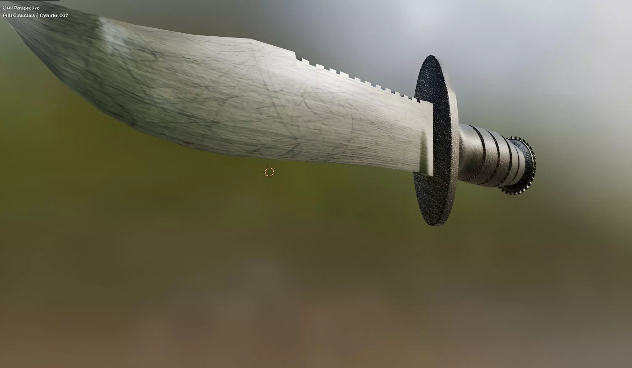 3D Combat Knife Model Low-poly 3D model_0