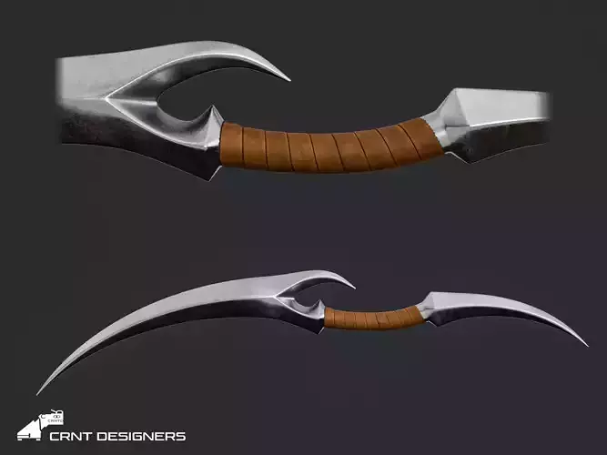Curved Fantasy Dagger - Stylized Dual Blade