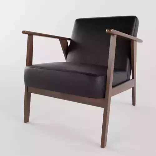 Black Leather Luxury Armchair