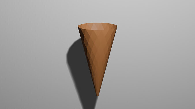 Stylish Low-Poly Cone Model  3D model
