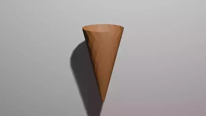 Stylish Low-Poly Cone Model  3D model