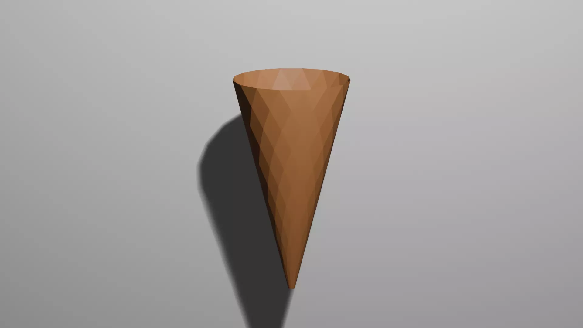 Stylish Low-Poly Cone Model  3D model_0